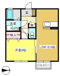 モナリエほんまち【1階】の間取り