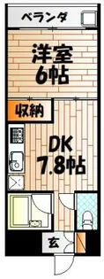 ヒットパークレジデンス三萩野【204号室】の間取り