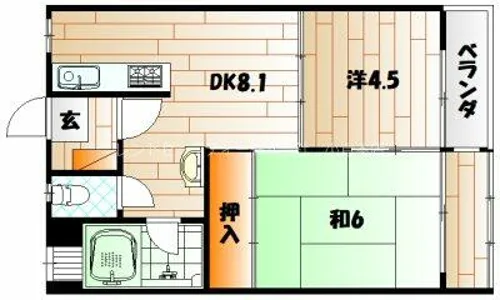第12小倉三萩野IR. BLD【507号室】の間取り