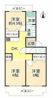 ヴィラ仲谷向陽台【2階】の間取り