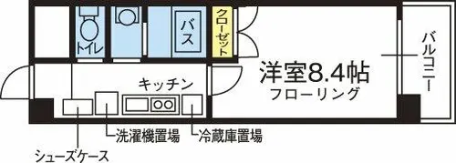 エルローエン天美【4階】の間取り