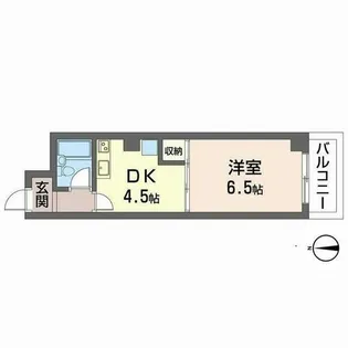 カーサ北堀江【0203号室】の間取り