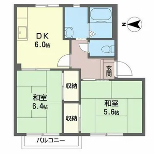 リバープラザA【1階】の間取り