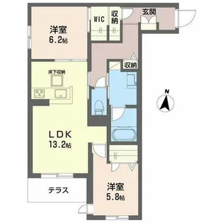 シャーメゾン クレスティーク【1階】の間取り