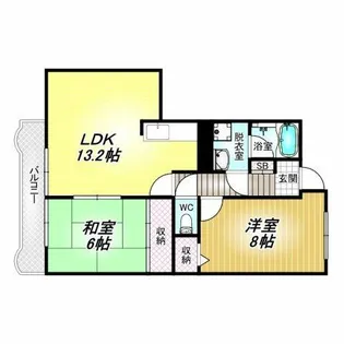 ドムス野中【6階】の間取り