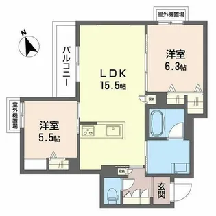 シャーメゾン シンフォニア【0302号室】の間取り