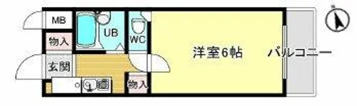 ルックハイツ【1階】の間取り
