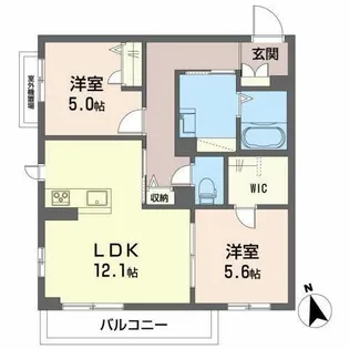 ベレオ上中島【0303号室】の間取り