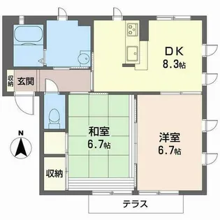 ファミ-ル吉川【0103号室】の間取り