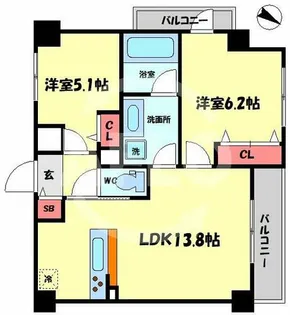 VILLAGE土佐堀【2階】の間取り