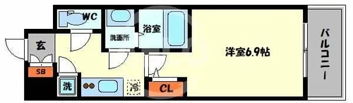 ファーストレジデンス大阪ベイサイド【10階】の間取り