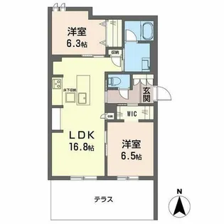 シャーメゾン グランクロア【0105号室】の間取り