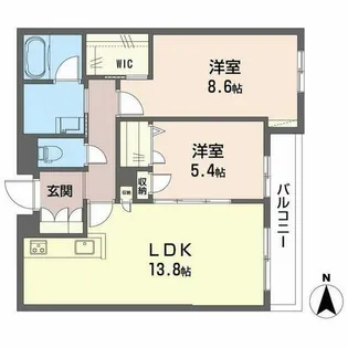 シャーメゾン グランクロア【0202号室】の間取り