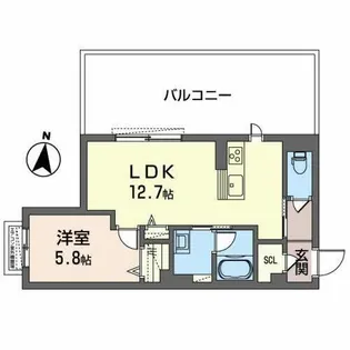 シャーメゾン TG Ecrarge【0203号室】の間取り