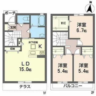 シャーメゾン リアン・ファミリオさくら公園【0102号室】の間取り