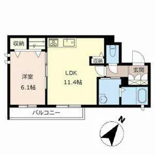 イーストテラス【0303号室】の間取り
