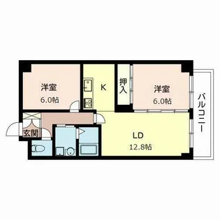 アクロス山口【0503号室】の間取り