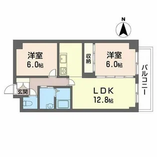 アクロス山口【0503号室】の間取り