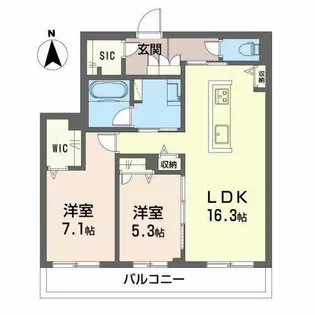 フェニー コート【0302号室】の間取り