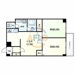 クレール帝塚山【2階】の間取り