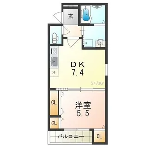 大阪府堺市中区新家町【アパート】の間取り