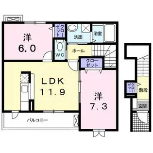 フェリス・サン【1階】の間取り