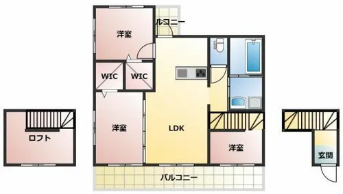 ミアカーサ・セリC【201号室】の間取り