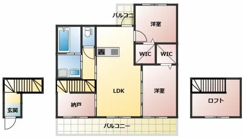ミアカーサ・セリC【202号室】の間取り