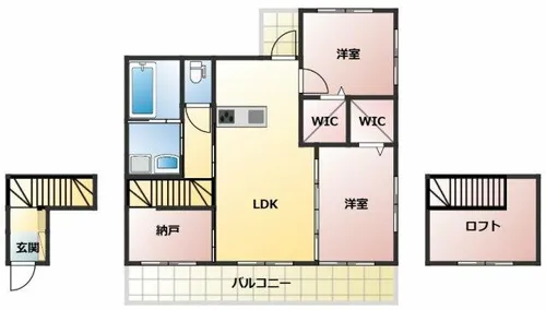 ミアカーサ・セリC【205号室】の間取り