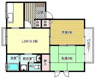 ハイツスバル【1階】の間取り