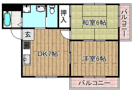 中本ハイツ【2階】の間取り