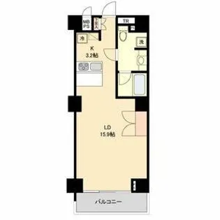 スクエア名駅南【2階】の間取り