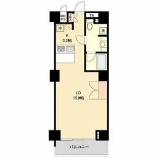 スクエア名駅南【2階】の間取り