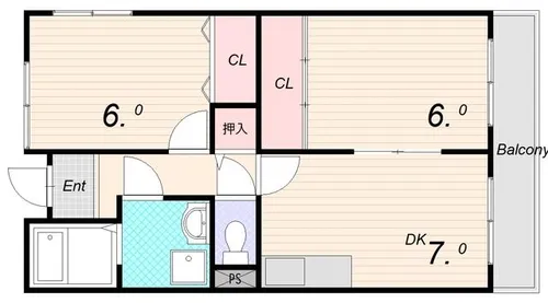グリーンレジデンス須磨【2階】の間取り