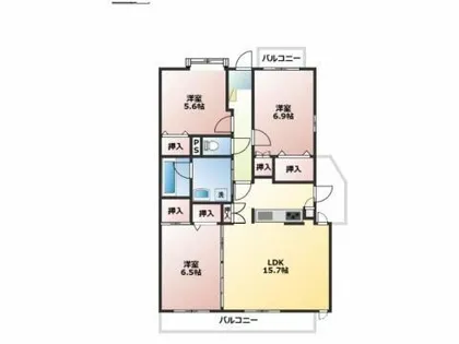 シンフォニー【7階】の間取り