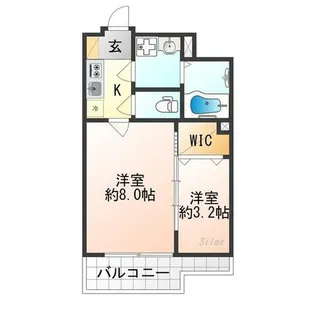 Asclaire京都西院【2階】の間取り