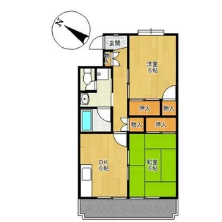 シャンピアマンション【2階】の間取り