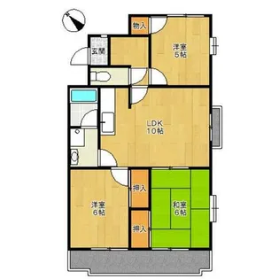 シャンピアマンション【401号室】の間取り
