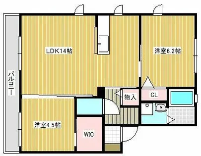 カーサ・エスパーダⅡ【B202号室】の間取り