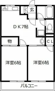 シティハイムケンコーポA・B【2階】の間取り