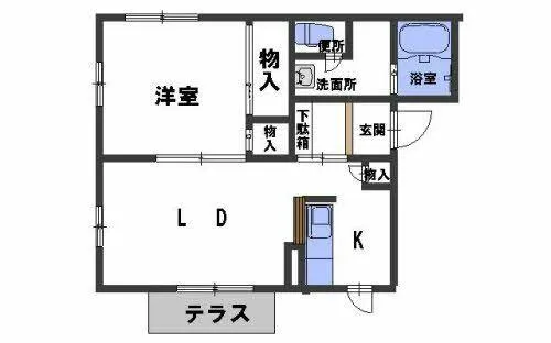レジデンス石鹿【0201号室】の間取り