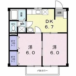 ニューシティタカ【1階】の間取り