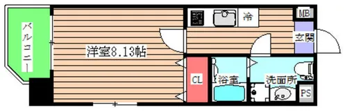 ドゥエリング梅田【6階】の間取り