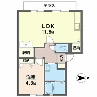 ウィステリア伏見【0101号室】の間取り
