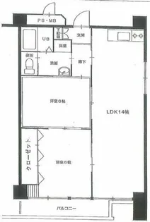 大拓ハイツ8【3階】の間取り