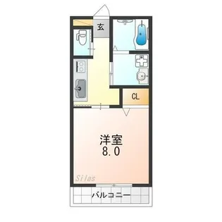 ロイヤルコート津久野【2階】の間取り