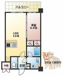 PHOERME(フェルム)城北公園【8階】の間取り