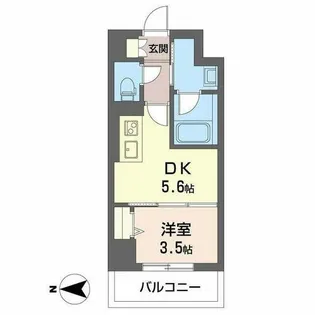 セルン新町【5階】の間取り