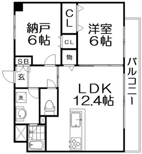 ベロフィオーレ宮之阪【1階】の間取り