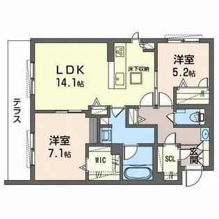 シエクル【0103号室】の間取り